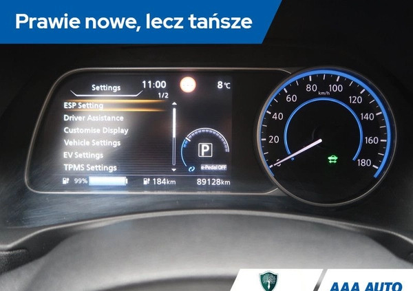 Nissan Leaf cena 61000 przebieg: 89126, rok produkcji 2018 z Drezdenko małe 352